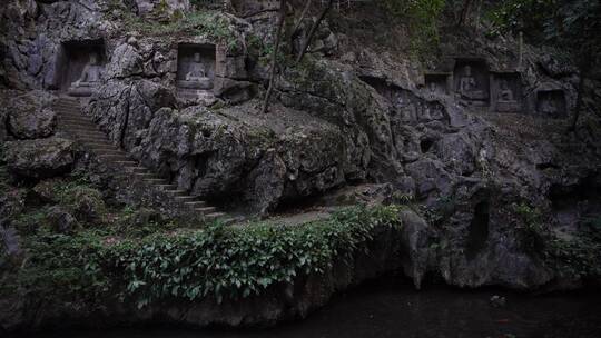 杭州灵隐寺飞来峰塑像