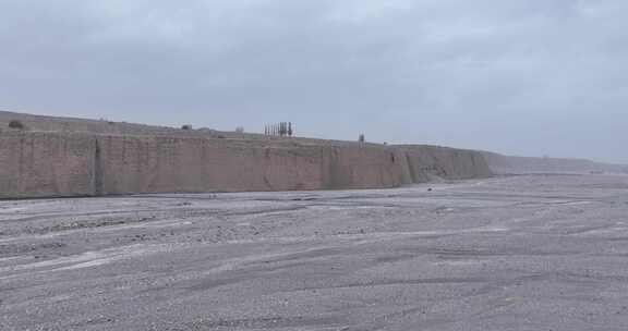 甘肃洪水河峡谷航拍