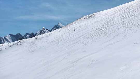 雪宝顶徒步旅行素材