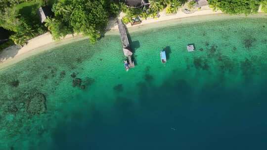 大海海滩沙滩海岛森林海景航拍唯美大自然