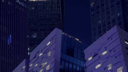 2023广州珠江新城建筑夜景视频素材模板下载