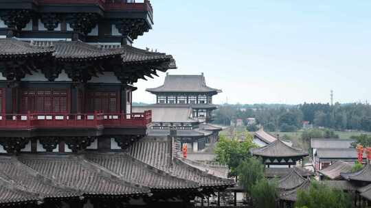 邯郸市大名县景点石刻博物馆运河博物馆航拍