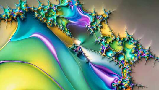 抽象艺术流动色彩画面