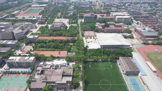 航拍河南开封河南大学明伦校区