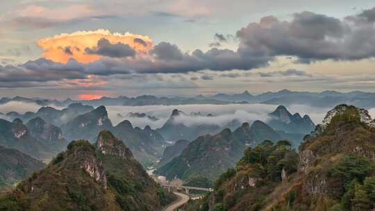 山脉云海自然风光素材