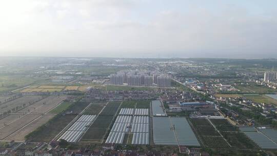 上海崇明区长兴岛崇明岛全景4K航拍视频素材模板下载