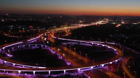 夜晚交通 北京立交 城市交通视频素材模板下载
