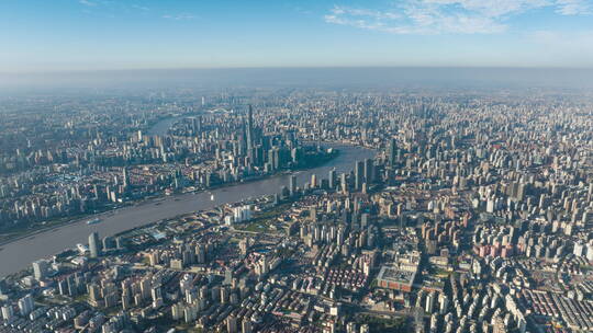 上海高空俯视航拍延时