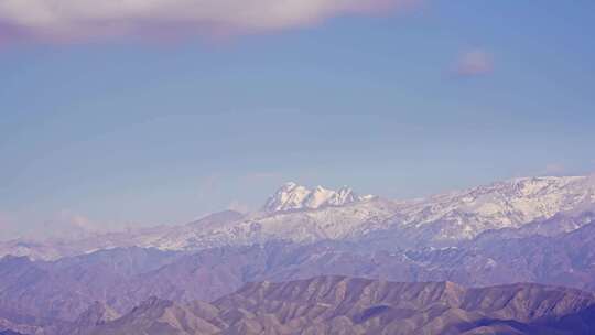 中国新疆天山山脉博格达峰雪山延时