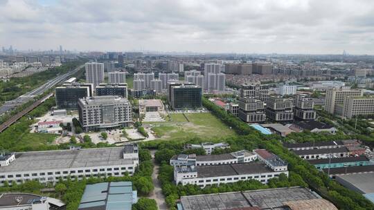 上海闵行区浦江镇全景4K航拍