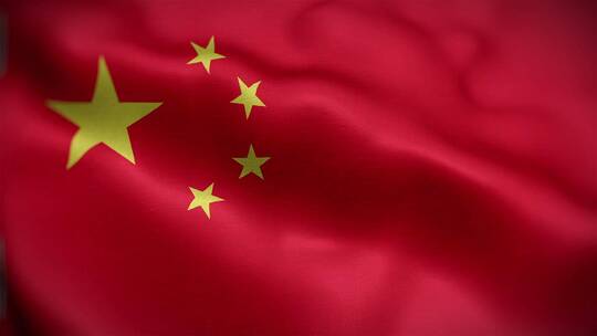 中国国旗正面视频素材模板下载