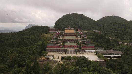 湖南张家界天门山5A景区航拍