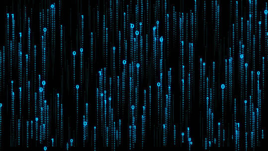 二进制科技数字流数字科技背景视频素材模板下载