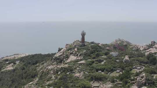 湄洲岛鹅尾神石园沙滩景区景点航拍风景