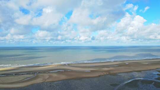 天空蓝天白云自然风景大海海浪海洋波浪