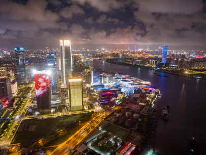 西岸传媒港夜景