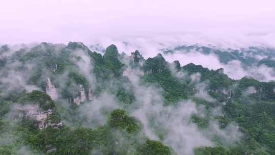 世界遗产地云台山 黑冲自然风光云海