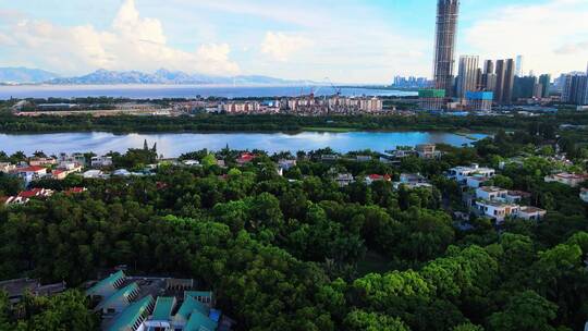 深圳锦绣中华民俗村多镜头航拍日夜景