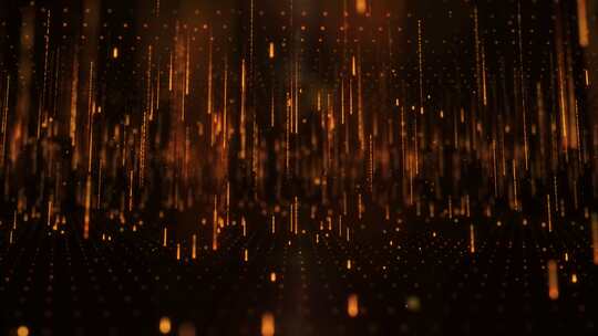 金色粒子网格背景粒子雨晚会舞台循环背景