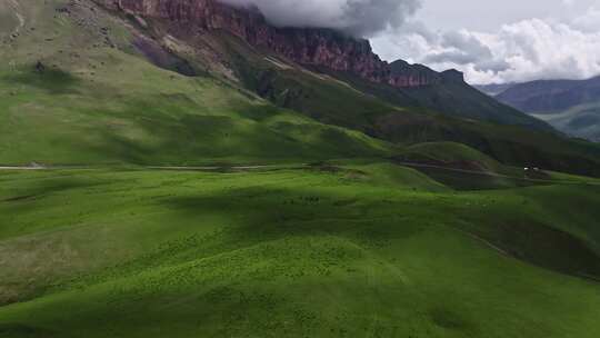 山谷，丘陵，乡村，高加索