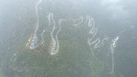 杭州余杭王位山盘山公路航拍