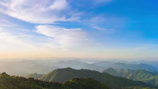 杭州临安大明山牵牛岗群山风景延时