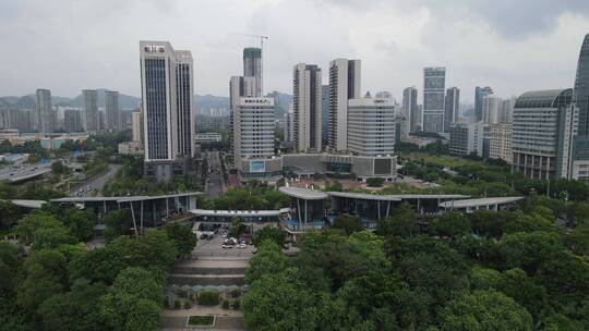 航拍广西柳州城市高楼视频素材模板下载
