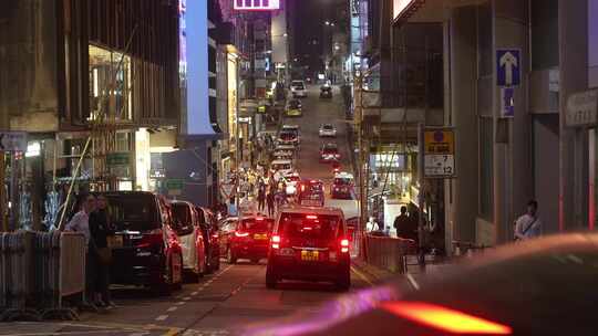 香港威灵顿街夜景