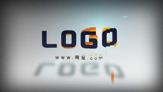 简约企业LOGO玻璃感层叠片头AE模板