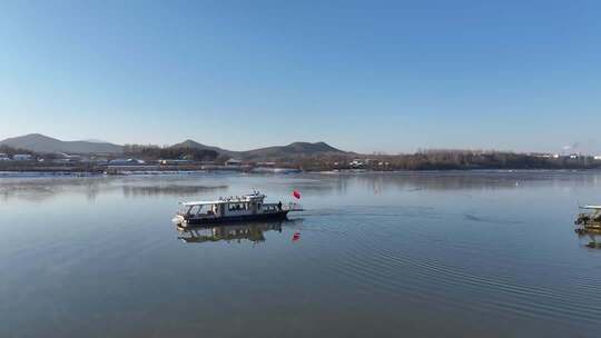 中国吉林省吉林市小雾凇岛（阿什哈达）冬季