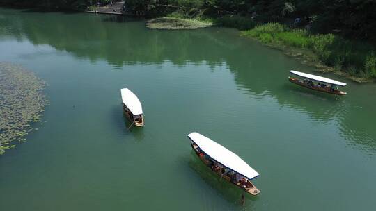 航拍杭州西湖浴鹄湾，乌龟潭美景