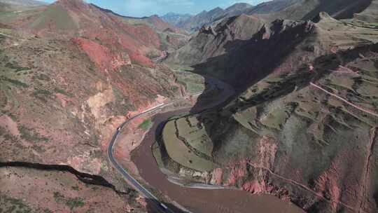 西藏丁青县G317川藏公路航拍自然风光