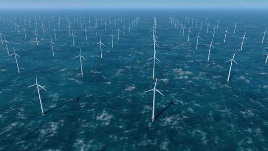风电 风机 风场 海上新能源 多组