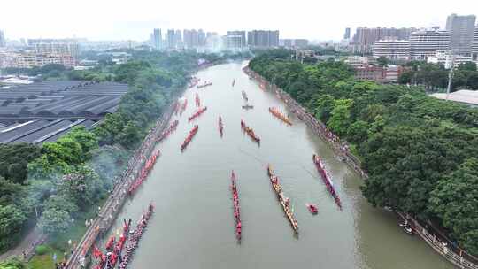 中国广东省广州市荔湾区花地河东漖龙舟景