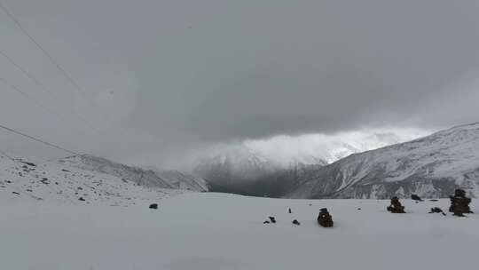 子梅垭口贡嘎云雾暴雪延时