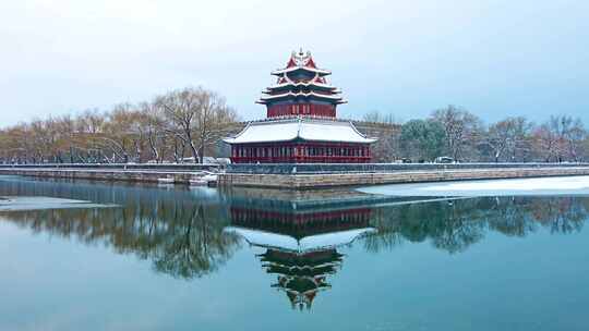 角楼唯美雪景 北京雪景 北京第一场雪