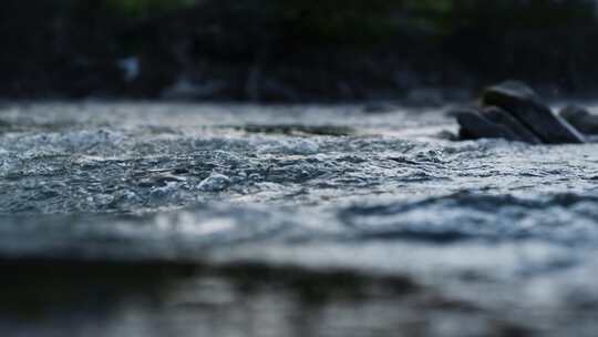 山涧河流溪水河水水流慢动作