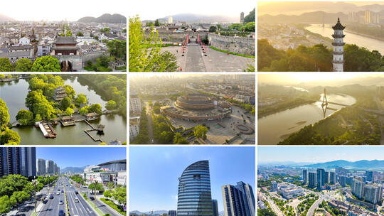 台州临海航拍延时高清在线视频素材下载