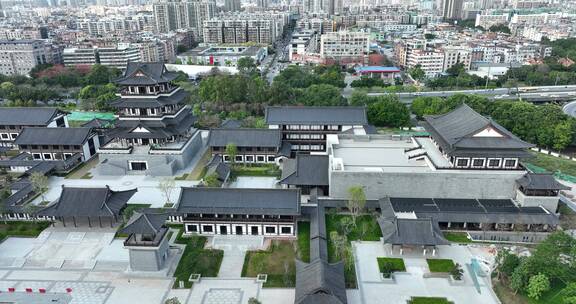 广州文化馆建筑航拍