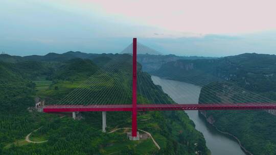 航拍贵州鸭池河大桥视频素材模板下载