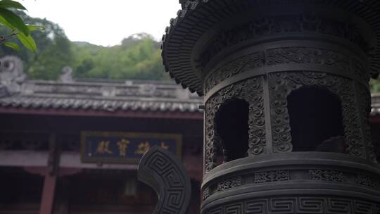 杭州飞来峰韬光寺建筑风景