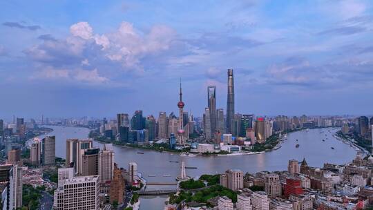 上海陆家嘴航拍空镜视频素材模板下载