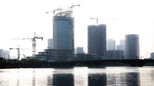 建设中的北京副中心运河商务区