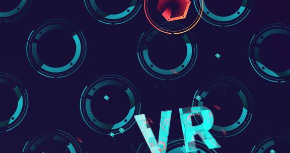VR三维科技感电路板生长线条场景