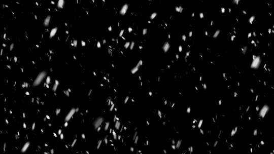 雪下雪透明背景雪花飘落带通道AE视频素材教程下载