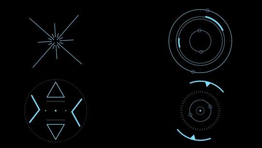高科技HUD元素视频