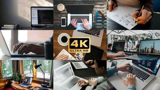 居家办公创意工作流高清在线视频素材下载