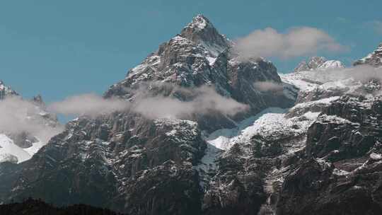 丽江玉龙雪山积雪覆盖延时素材