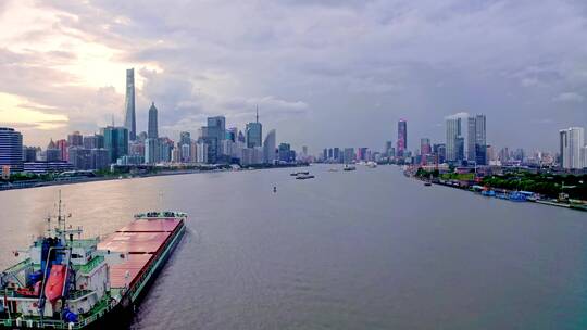 上海浦江两岸航拍视频素材模板下载
