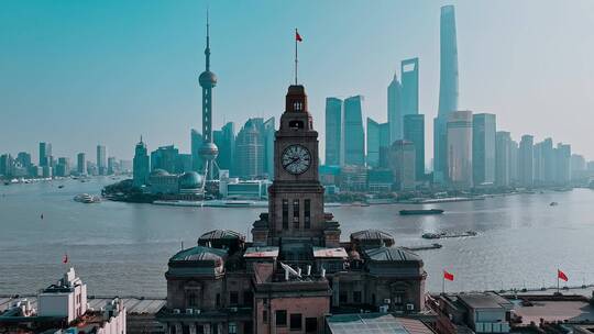 上海浦西航拍视频素材模板下载